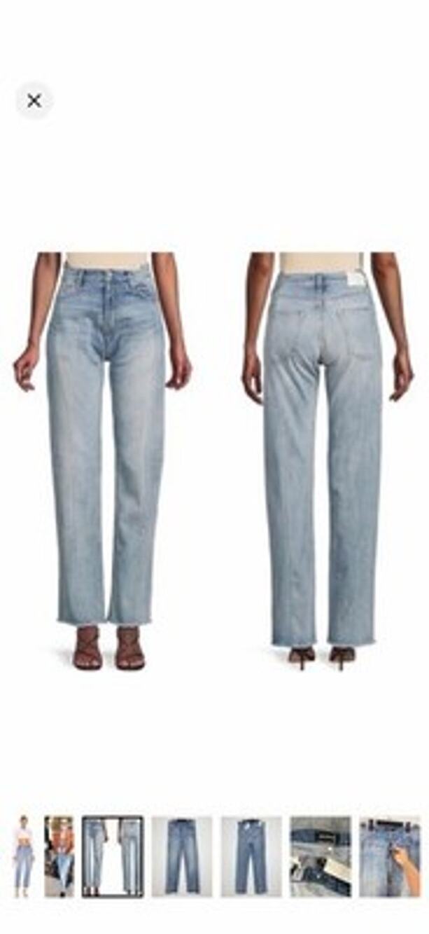 EB Denim Button Fly Straight Leg Jeans Size 30